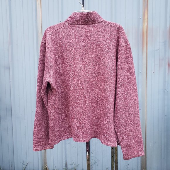 Vintage 90s Fossil 54 Buttoned Red/White Sweatshirt Pullover XL - Picture 2 of 5